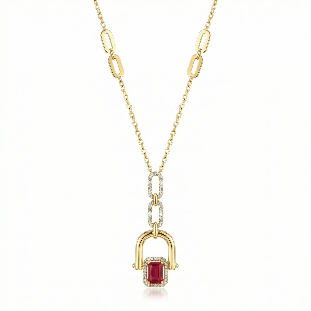 The Crimson Arch Necklace 18K Yellow Gold