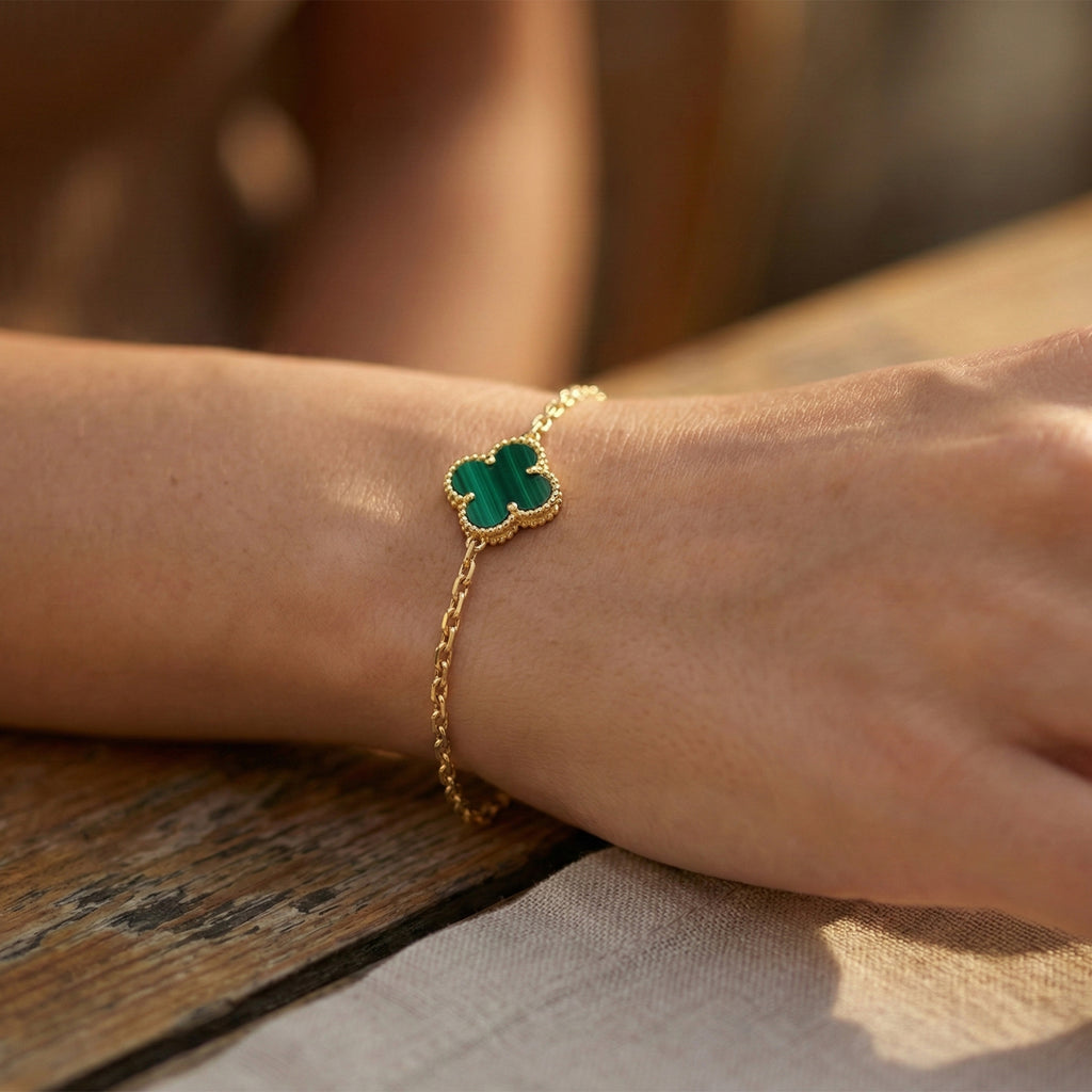 إسورة من الذهب الأصفر عيار 18 بتصميم حلقات دقيقة