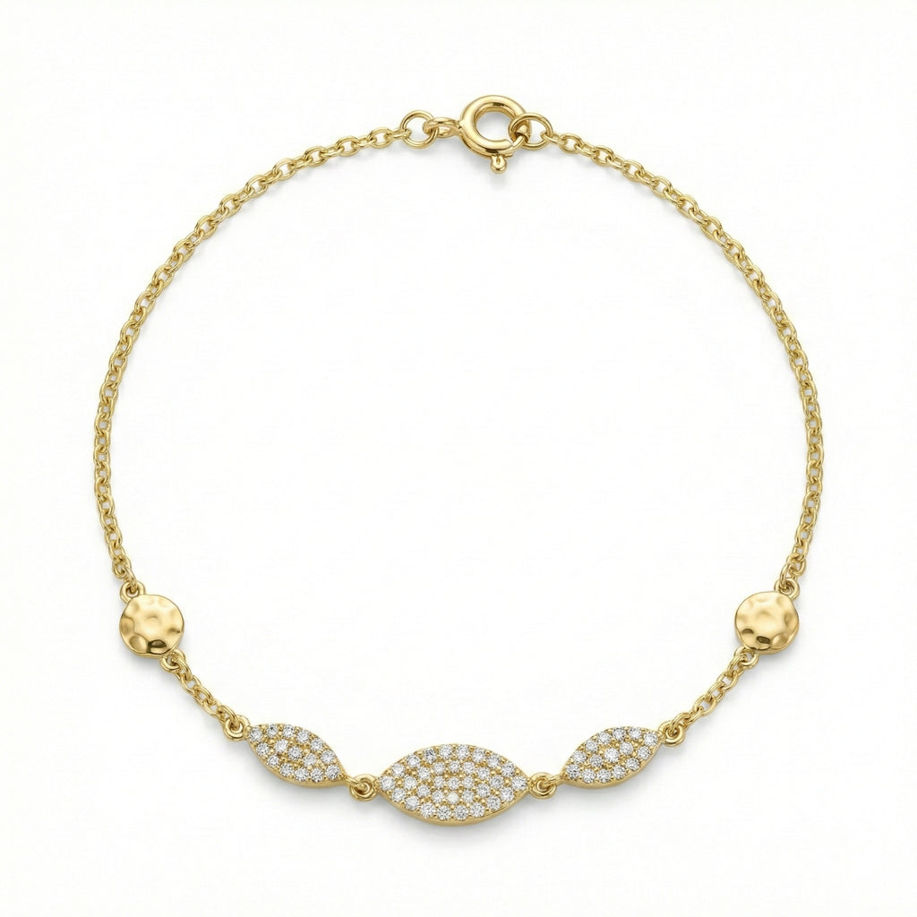 إسورة من الذهب الأصفر عيار 18 بتصميم حلقات دقيقة