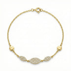 إسورة من الذهب الأصفر عيار 18 بتصميم حلقات دقيقة