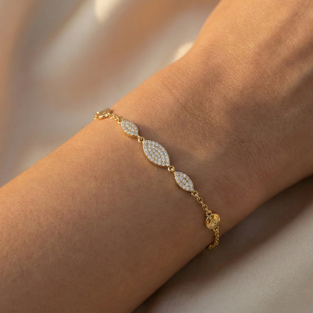 إسورة من الذهب الأصفر عيار 18 بتصميم حلقات دقيقة