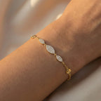 إسورة من الذهب الأصفر عيار 18 بتصميم حلقات دقيقة