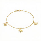 إسورة من الذهب الأصفر عيار 18 بتصميم حلقات دقيقة