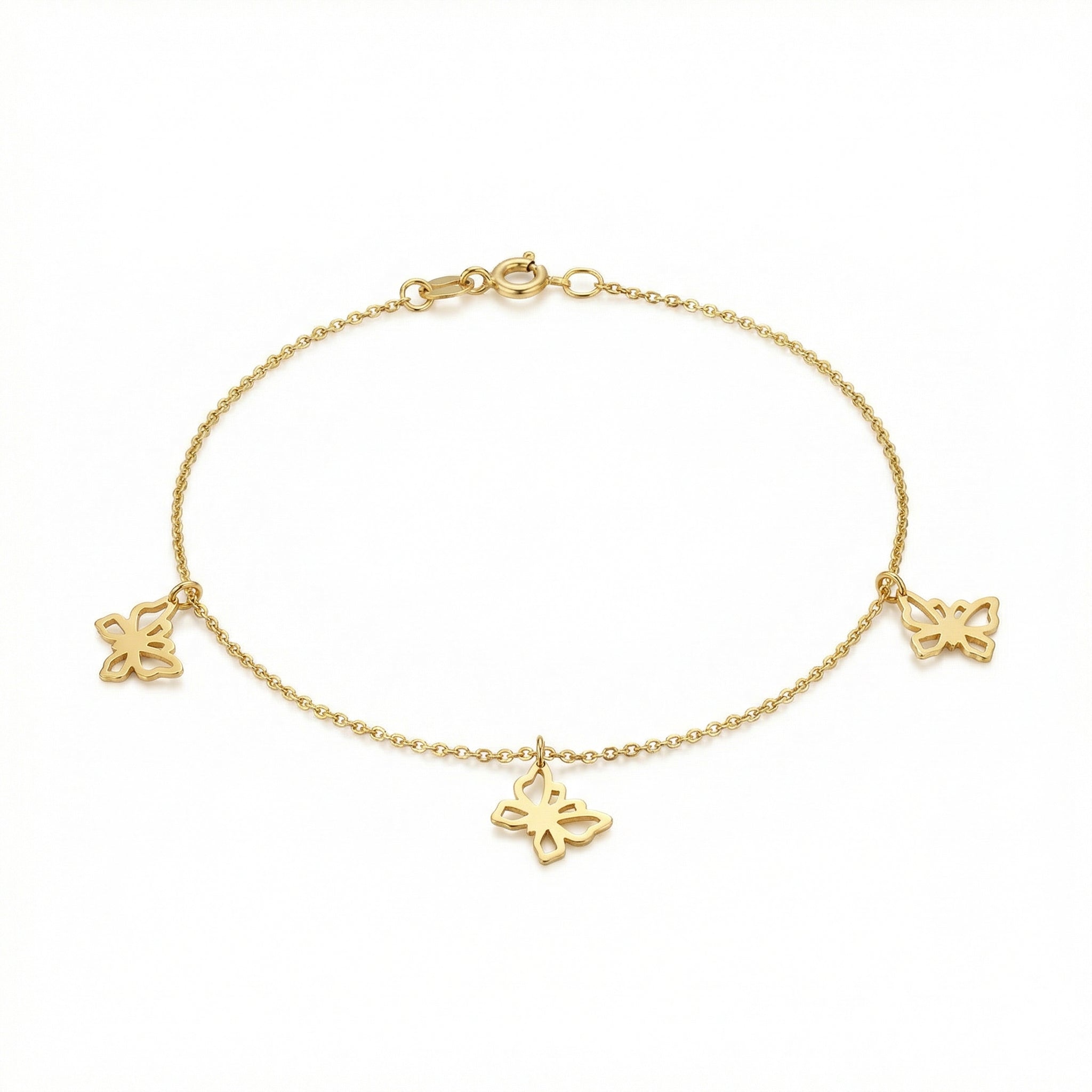 إسورة من الذهب الأصفر عيار 18 بتصميم حلقات دقيقة