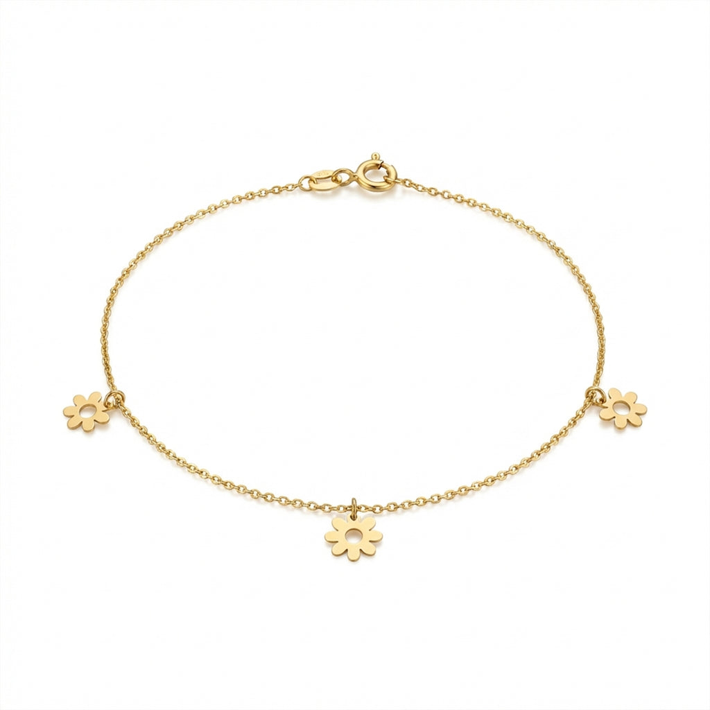 إسورة من الذهب الأصفر عيار 18 بتصميم حلقات دقيقة