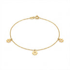 إسورة من الذهب الأصفر عيار 18 بتصميم حلقات دقيقة