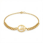 إسورة دائري الحب الأبدي من الذهب الأصفر عيار 18