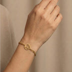 إسورة دائري الحب الأبدي من الذهب الأصفر عيار 18