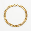 Wassef 18k yellow gold Gourmet link bracelet on a pure white background.