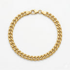 Wassef 18k yellow gold Gourmet link bracelet on a pure white background.