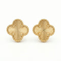 The Radiant Sunburst Clover Studs 18K Yellow Gold