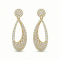 The Brilliant Pave Teardrop Drops 18K Yellow Gold