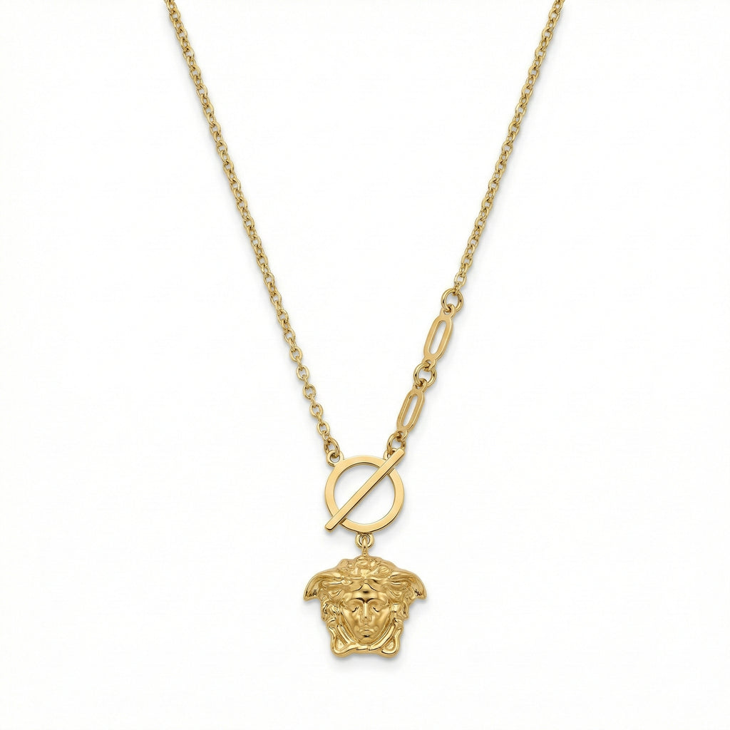 The Golden Medusa Toggle Necklace 18K Yellow Gold