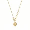 The Crystal Screw-Motif Toggle Necklace 18K Yellow Gold