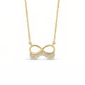 The Eternal Promise: Gold & Pave Infinity Necklace 18K Yellow Gold