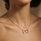 The Eternal Promise: Gold & Pave Infinity Necklace 18K Yellow Gold