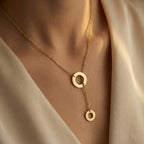 The Golden Eclipse Lariat Necklace 18K Yellow Gold