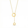 The Golden Eclipse Lariat Necklace 18K Yellow Gold
