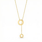 The Golden Eclipse Lariat Necklace 18K Yellow Gold