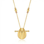 The Sculptural Gold Shield Pendant 18K Yellow Gold