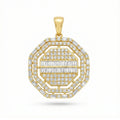 Radiant Octagon Pendant in 18K Yellow Gold