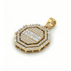 Radiant Octagon Pendant in 18K Yellow Gold