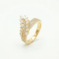 Radiant Leaf Wrap Ring 18K Yellow Gold