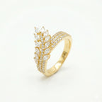 Radiant Leaf Wrap Ring 18K Yellow Gold
