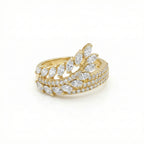 Radiant Leaf Wrap Ring 18K Yellow Gold