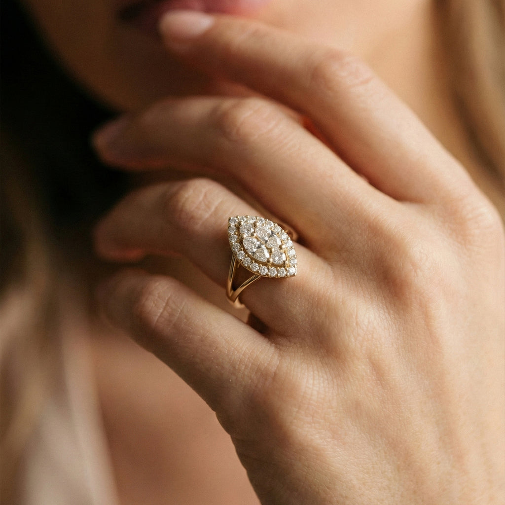 The Marquise Illusion Ring 18K Yellow Gold