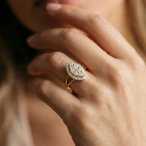 The Marquise Illusion Ring 18K Yellow Gold