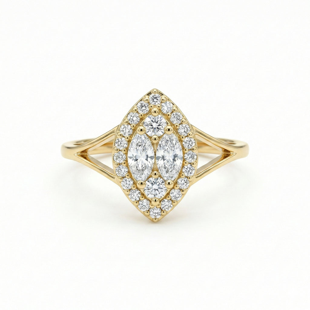The Marquise Illusion Ring 18K Yellow Gold