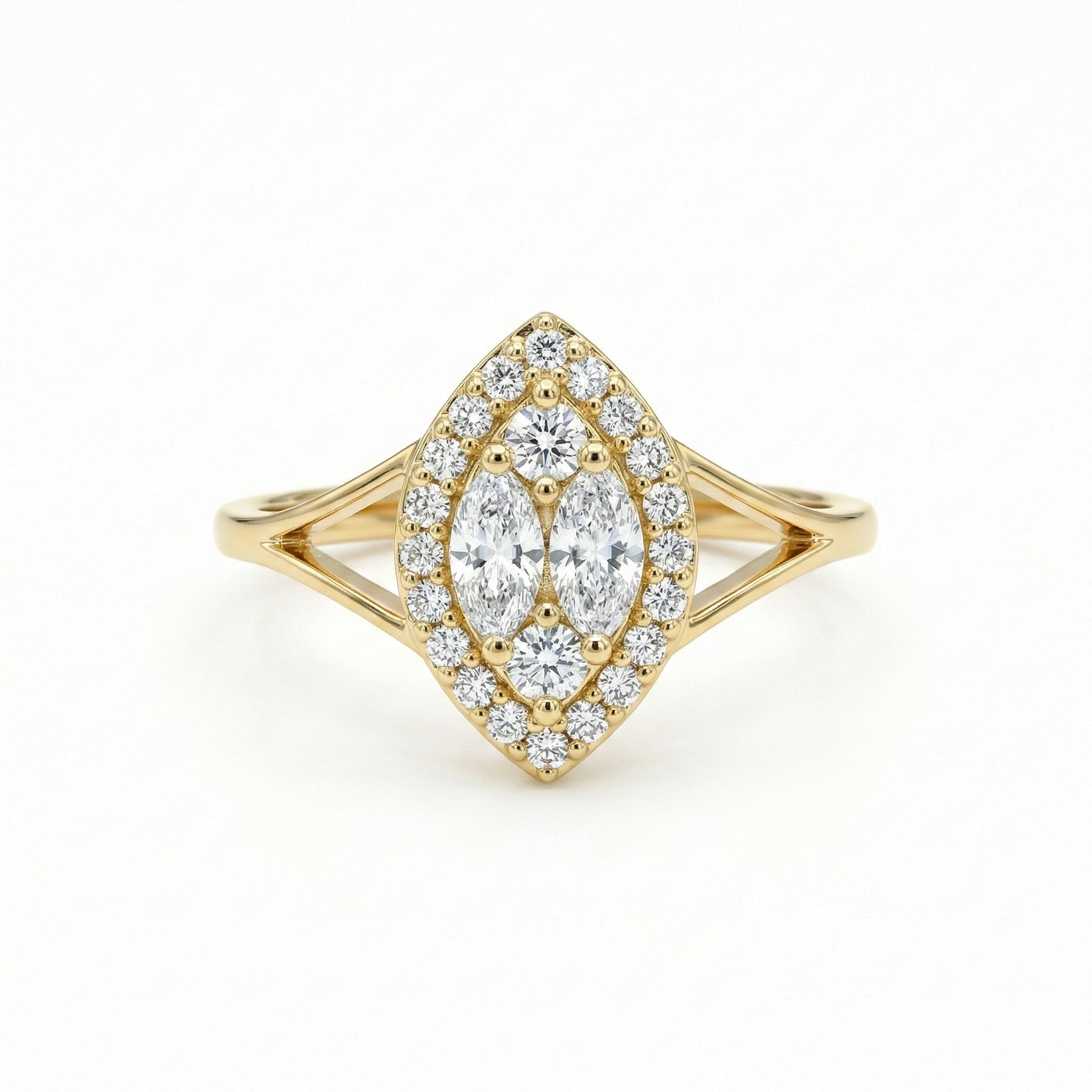 The Marquise Illusion Ring 18K Yellow Gold