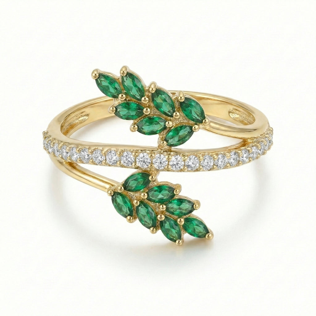 Verdant Vine Gold Ring 18K Yellow Gold