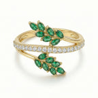 Verdant Vine Gold Ring 18K Yellow Gold