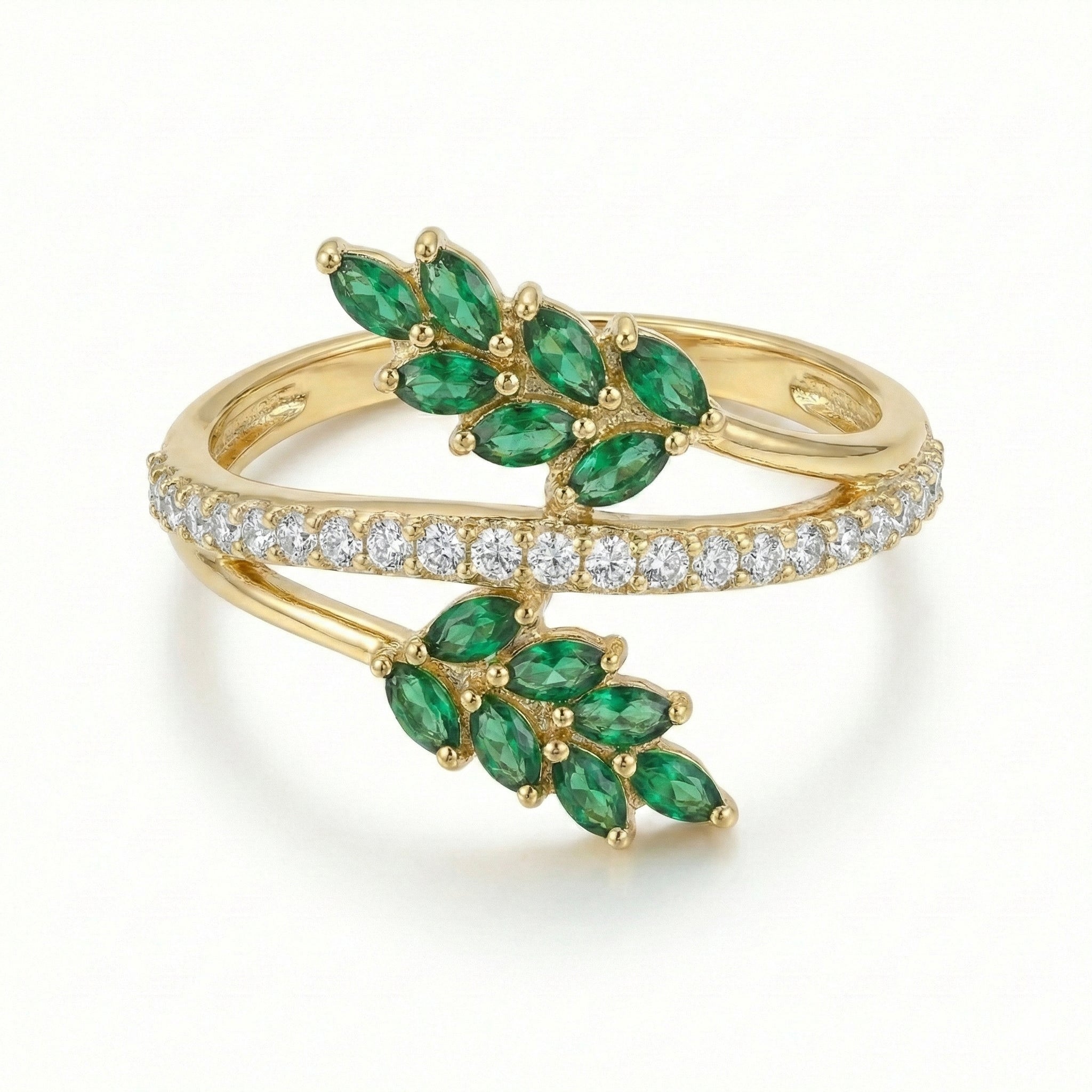 Verdant Vine Gold Ring 18K Yellow Gold