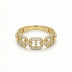 خاتم بافيه مارينر لينك من الذهب الأصفر عيار 18