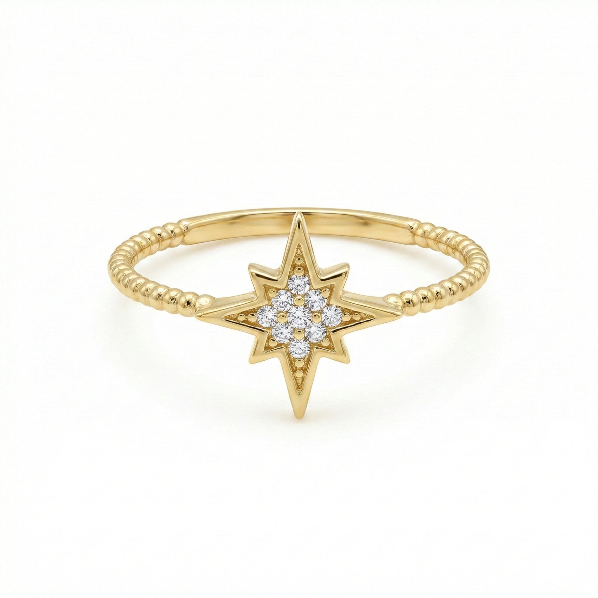 خاتم بافيه مارينر لينك من الذهب الأصفر عيار 18