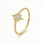 خاتم بافيه مارينر لينك من الذهب الأصفر عيار 18