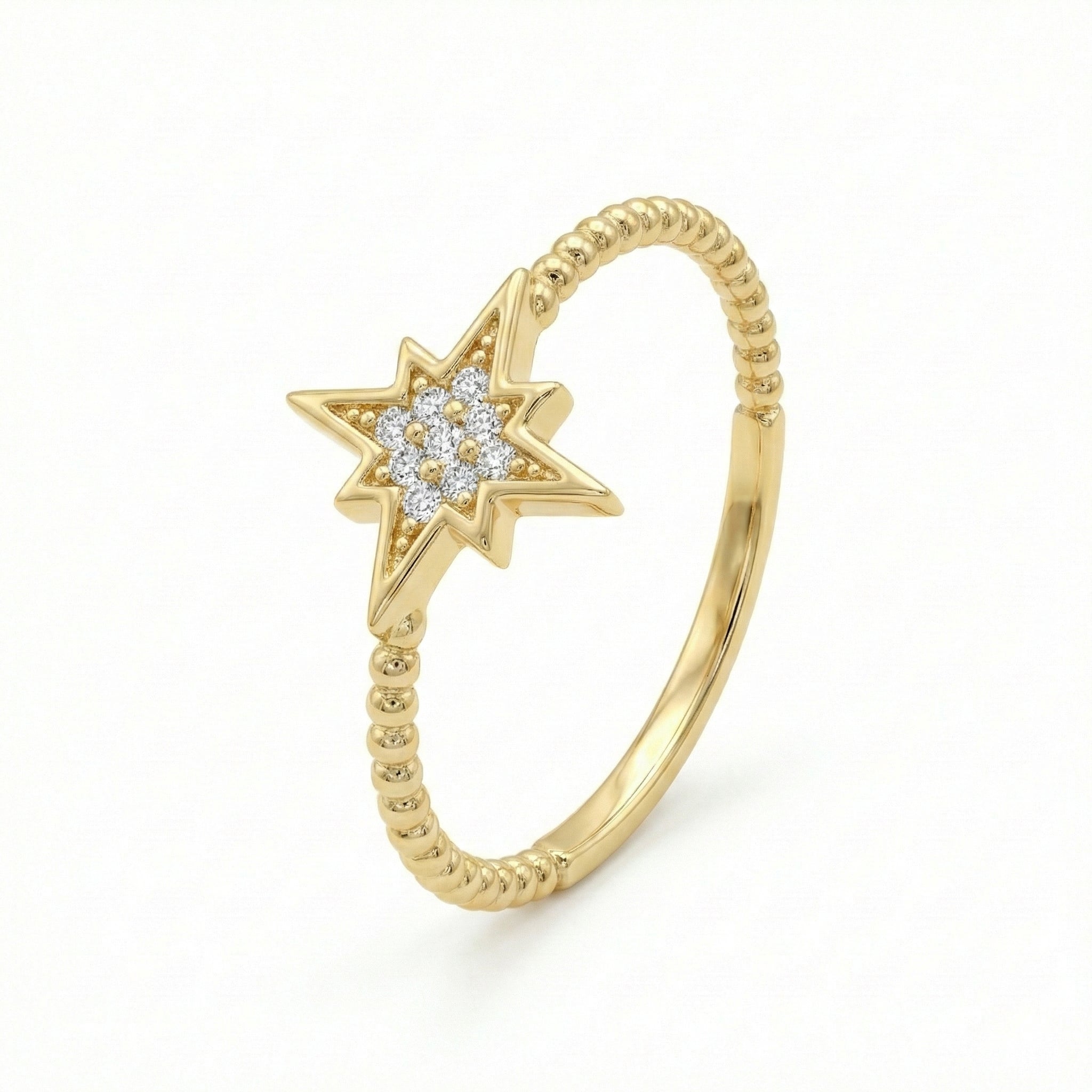 خاتم بافيه مارينر لينك من الذهب الأصفر عيار 18