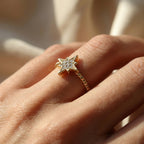 خاتم بافيه مارينر لينك من الذهب الأصفر عيار 18