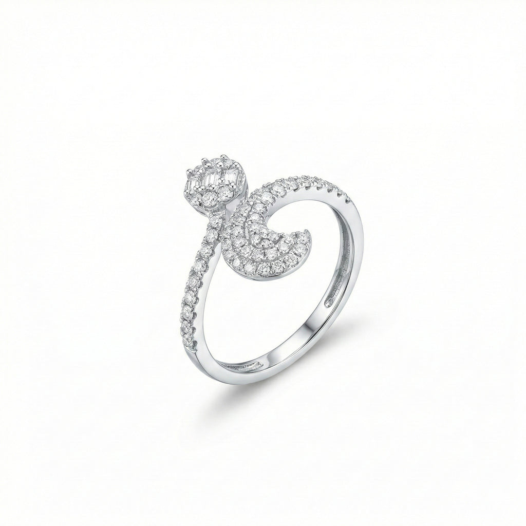 خاتم ستاريلايت إيمبريس من الذهب الأبيض عيار 18