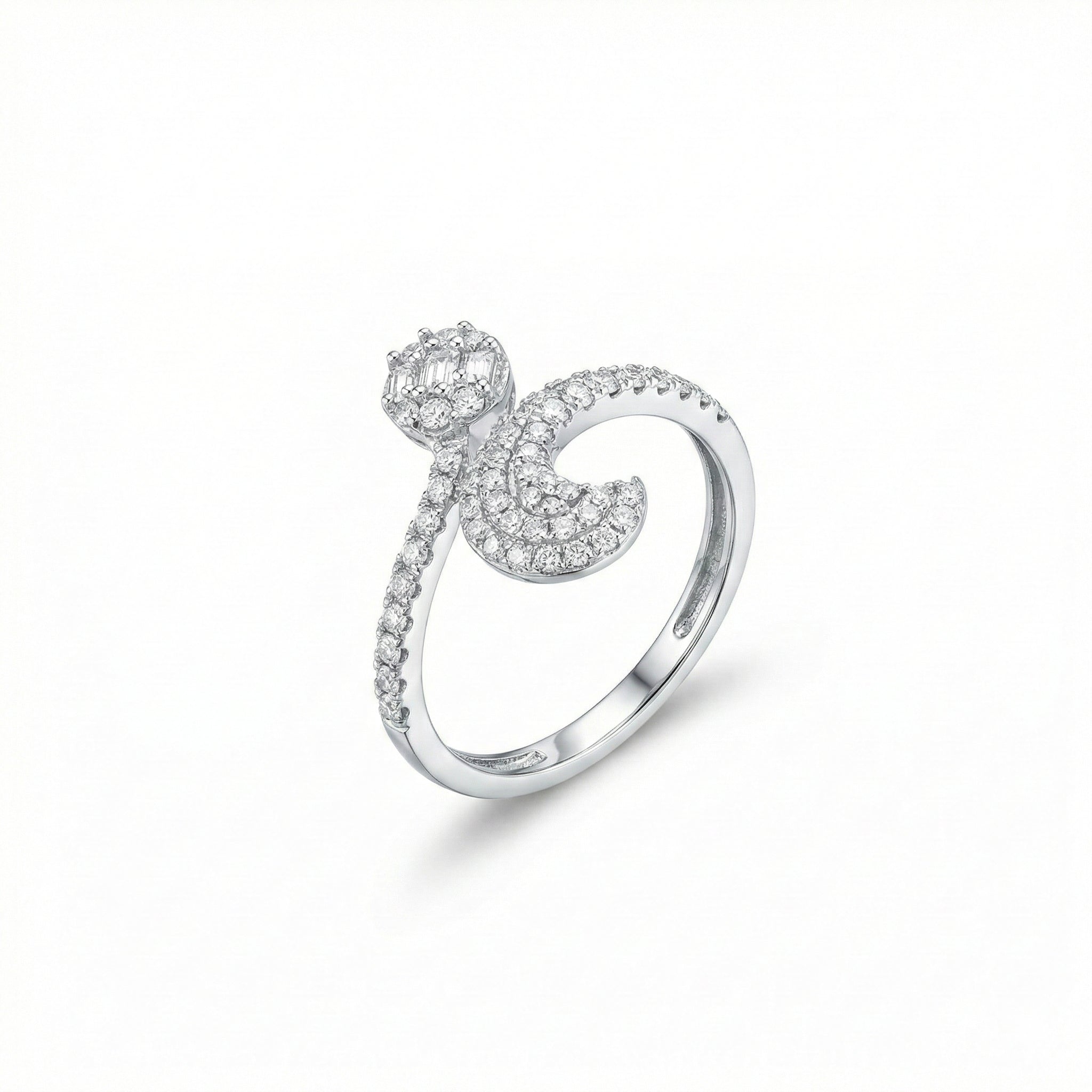 خاتم ستاريلايت إيمبريس من الذهب الأبيض عيار 18