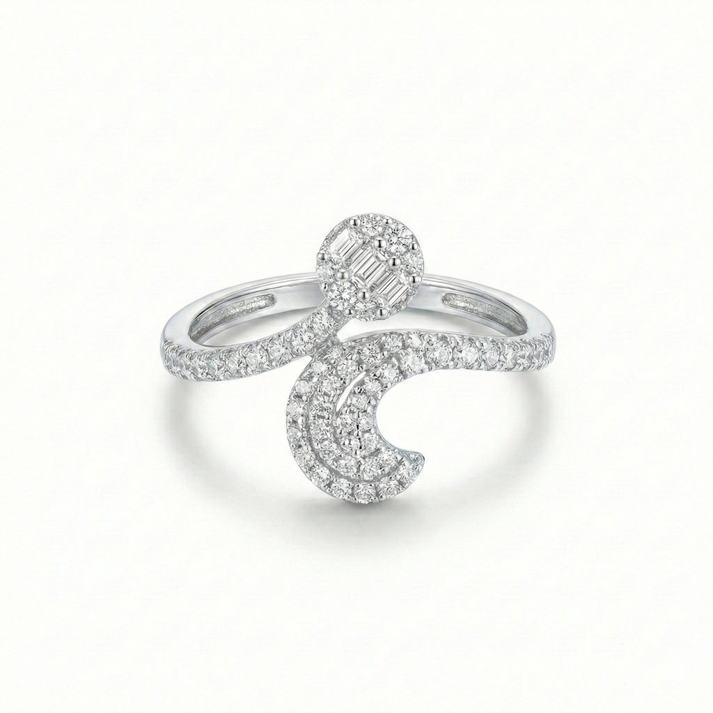 خاتم ستاريلايت إيمبريس من الذهب الأبيض عيار 18