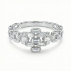 خاتم سلسلة باغيت المتلألئ من الذهب الأبيض عيار 18