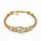 طقم "أزور بافيه" و "ووفن جولد" من الذهب الأصفر عيار 18