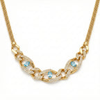 طقم "أزور بافيه" و "ووفن جولد" من الذهب الأصفر عيار 18