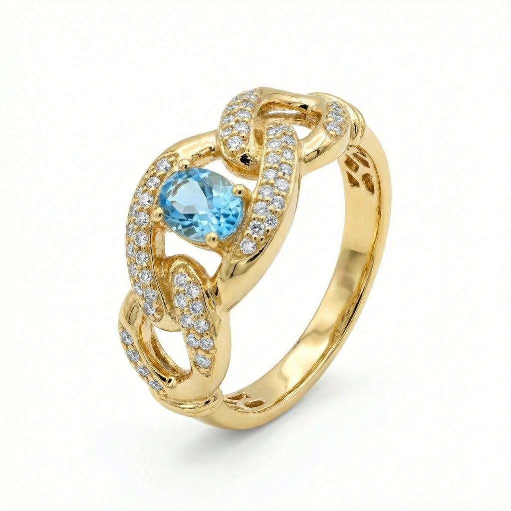 طقم "أزور بافيه" و "ووفن جولد" من الذهب الأصفر عيار 18