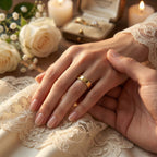 The Sovereign Mil grain Gold Wedding Band 18K Yellow Gold