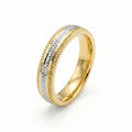 The Celestial Two-Tone Diamond-Cut Wedding Band 18K Yellow Gold